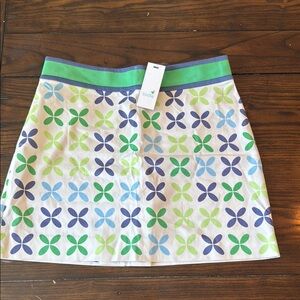 Birdies Mini Skirt - Blue and Green Floral